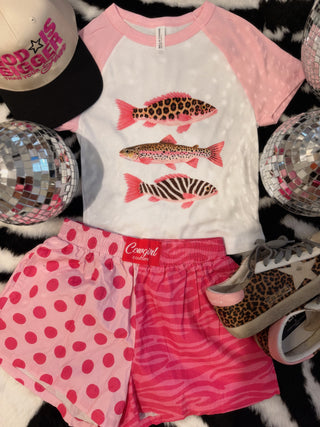 DROPS 6/5 *** CCB™ original split pink polka dots / pink zebra  boxer shorts PREORDER