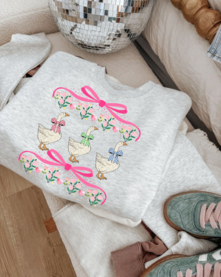 Pastel bow girly goose graphic