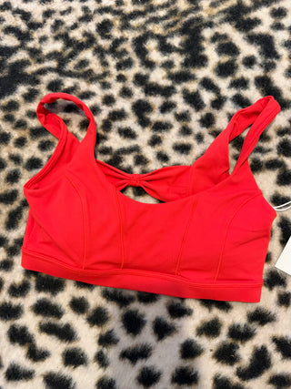 BAILEYS CLOSET small red bow detail sports bra (check pics for default details)