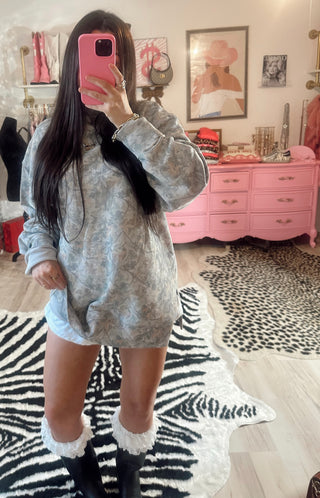 THE COWGIRL COUTURE OVERSIZED SOFT CAMO MOCKNECK PREORDER