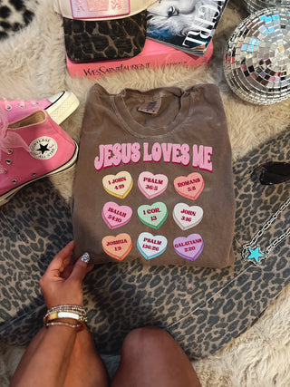 Jesus loves me candy hearts   | TEE TUESDAY