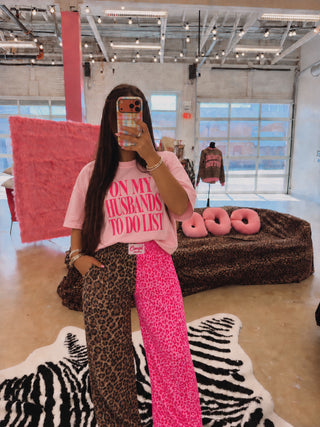 CCB® Brown Leopard + Hot Pink Leopard Split Pants [PREORDER]