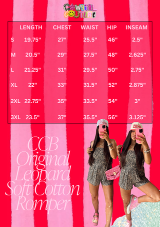 Ccb original leopard soft cotton romper preorder