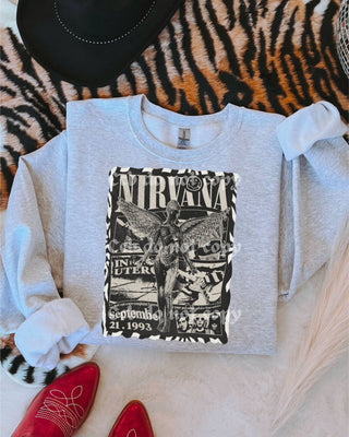 Zebra newspaper style Nirvana graphic