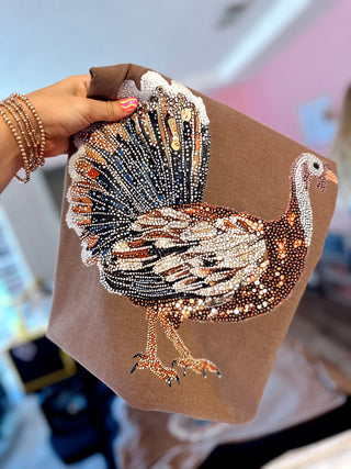 Faux rhinestone turkey