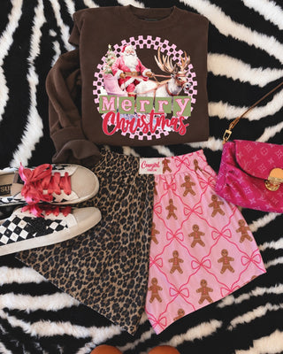 Pink sleigh merry Christmas