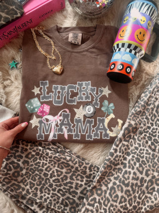 Lucky mama scrapbook style graphic