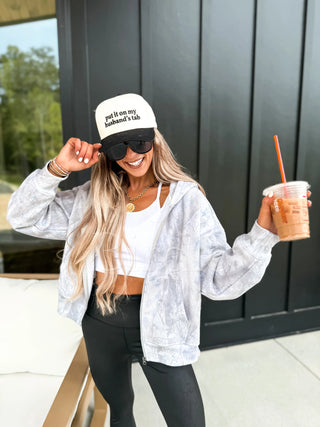 BIRDIE PREORDER Full Zip Camo Jacket in Gray