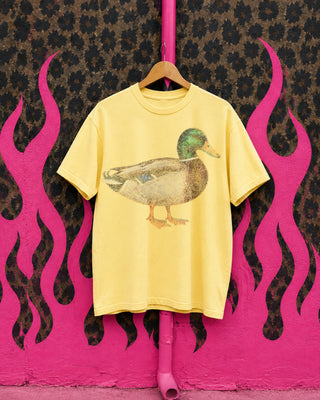 Vintage grunge halftone mallard