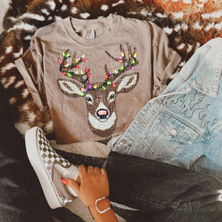 Faux rhinestone reindeer