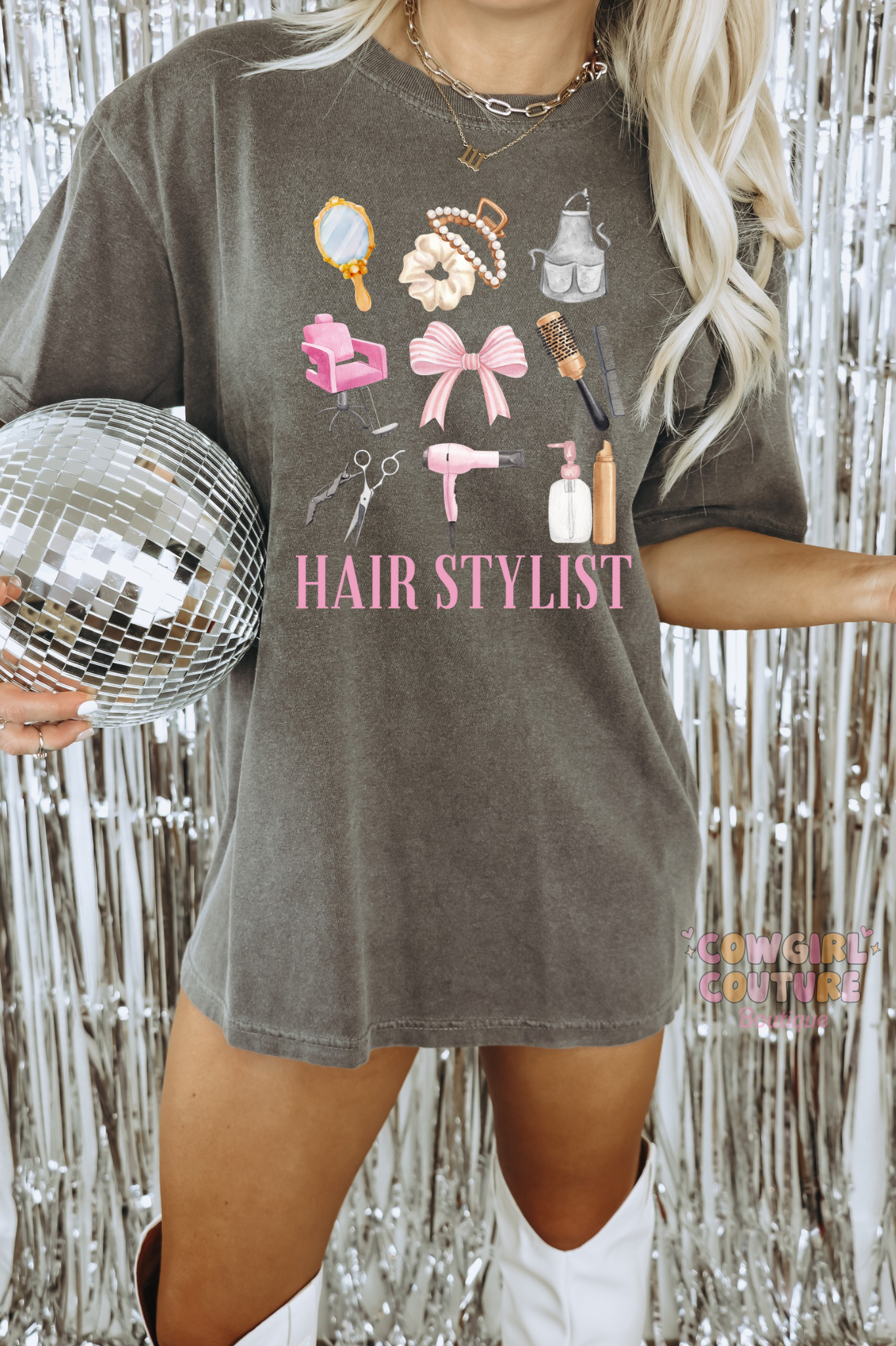 Coquette hairstylist collage
