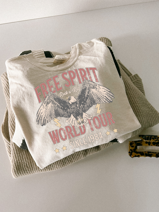 Free spirit world tour comfort colors tee