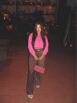 CCB® Split Pants — PINK + BROWN POLKA DOT + LEOPARD PREORDER