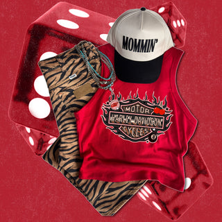Cherry Coke Harley baby tees + tanks