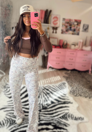 The CCB exclusive Seamless Buttery soft yoga pants in light camo READY TO SHIP