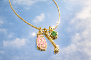 Tee time charm necklace