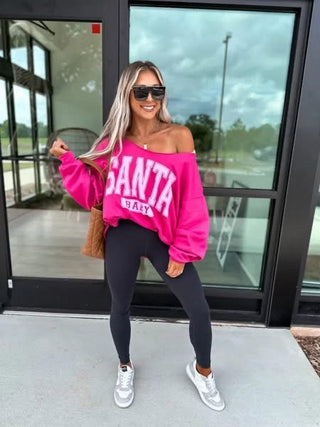 Birdie - Santa baby cut off neck crew