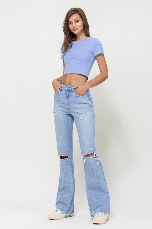 90's Vintage Flare distressed jeans