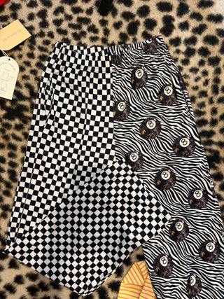 BAILEYS CLOSET small CCB sample zebra split 8 ball pants