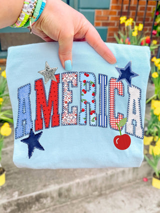 Faux lace appliqué America