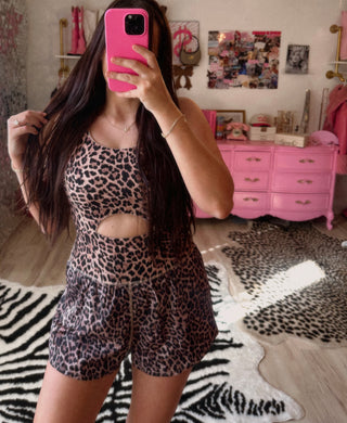CCB Original Runsie Romper In Leopard ~ Preorder