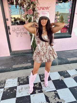 Can’t Be Tamed Leopard Bubble Dress