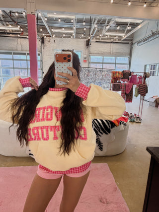 Cowgirl Couture® Layered Gingham Mockneck — Butter Yellow [PREORDER]