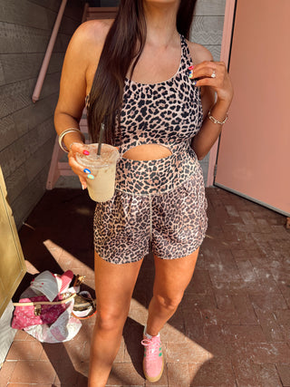 CCB Original Runsie Romper In Leopard ~ READY TO SHIP