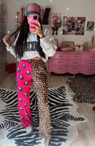 The double trouble Pink zebra camo 8 balls | leopard pants rts