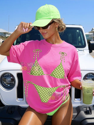 Olive polka dot bikini