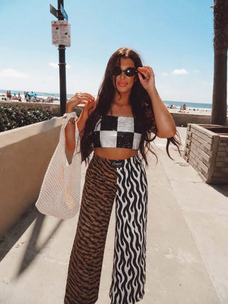Cowgirl Couture® Split tiger | B&w Zebra Pants PREORDER
