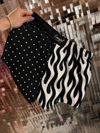 DROPPING 7/3 CLOSING 7/11 CCB™ original split B&w polka dot | B&w zebra boxer shorts PREORDER