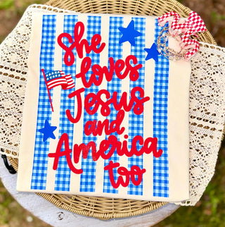Gingham loves Jesus and America too