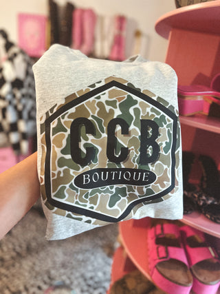 exclusive CCB duck camo ash gray crewneck (CUSTOMS AVAILABLE EMAIL US)