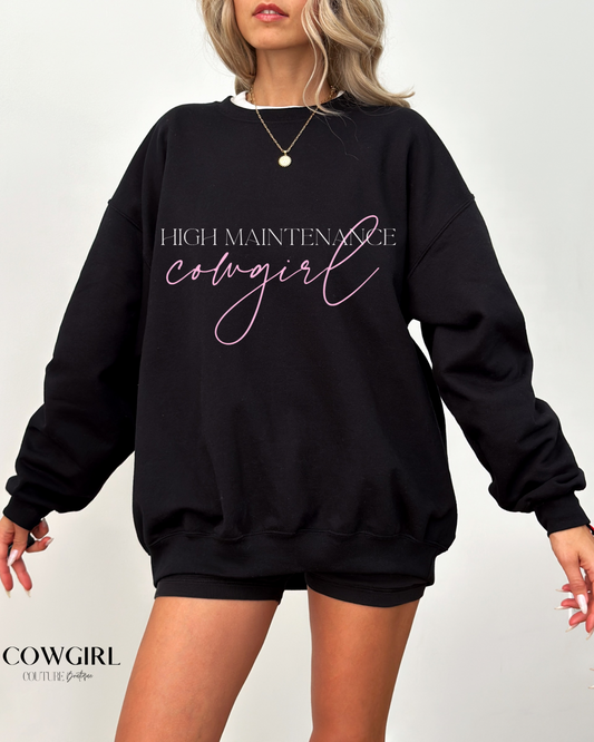 EXCLUSIVE high maintenance cowgirl crewneck