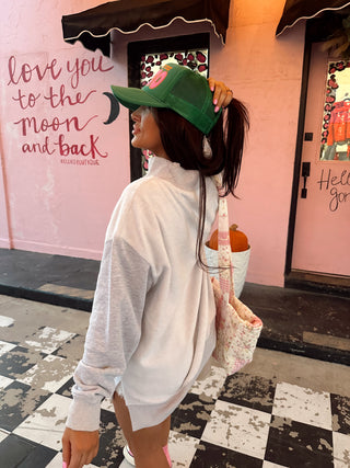 OVERSIZED INSIDE OUT FLEECE MOCKNECK CREW