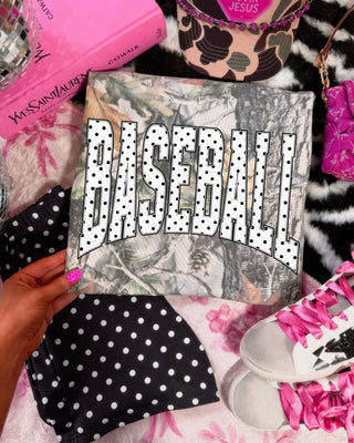 polka dot baseball varsity letters