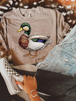 Faux rhinestone full body mallard