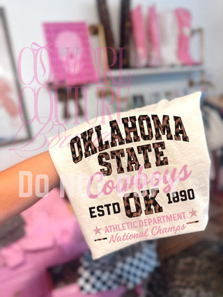 Custom leopard Oklahoma Cowboy athletic department