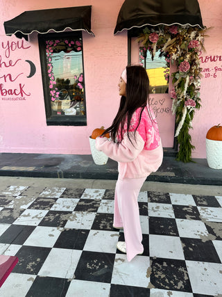 The Cowgirl Couture Exclusive Pink Camo Sherpa ready to ship