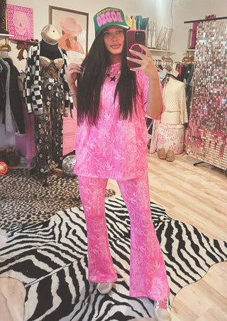 CCB READY TO SHIP PINK CAMO PANTS SET