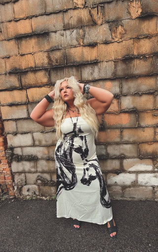 The Cowgirl Couture® Champagne Horse Illustration Slip Dress