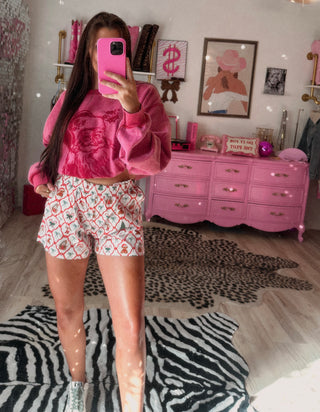 VIRAL INSIDE OUT MONOCHROME SANTA CREWS