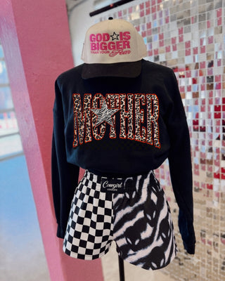 NEW | red + zebra varsity mother