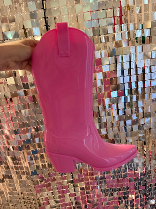 BAILEYS CLOSET pink cowgirl boot rain boot 7