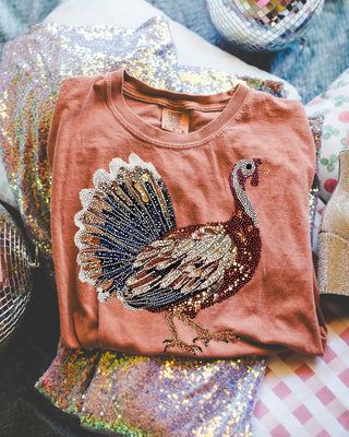 Faux rhinestone turkey
