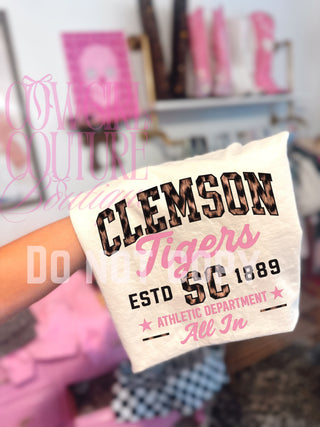 Custom leopard Clemson athletic department