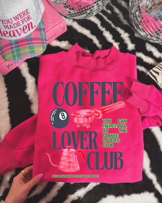 READY TO SHIP OVERSIZED INSIDE OUT FLEECE MOCKNECK CREW PINK