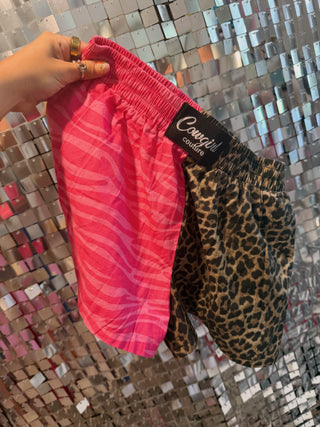 DROPS 6/5 *** CCB™ original split pink zebra / Leopard boxer shorts PREORDER