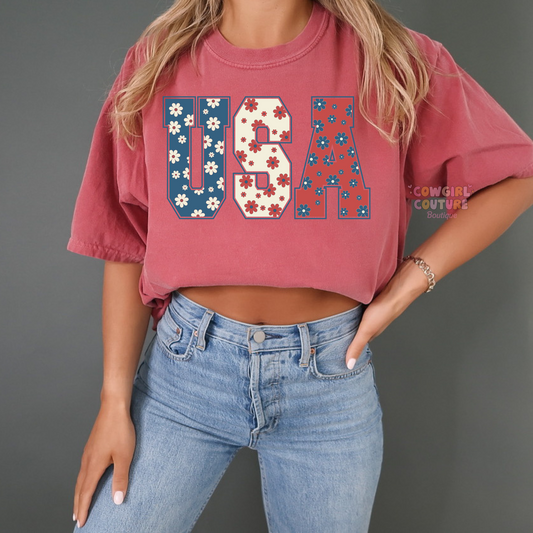 Floral USA graphic